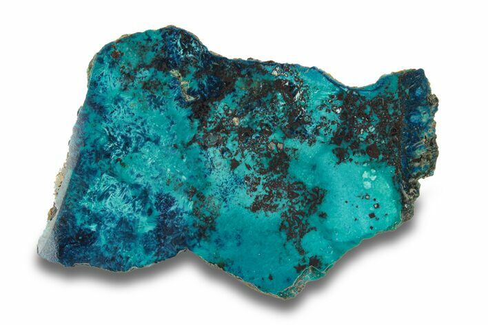 Colorful Chrysocolla and Shattuckite Slab - Mexico #280117